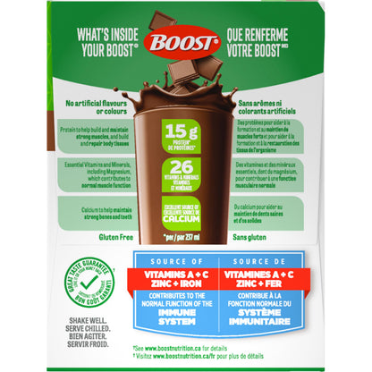 BOOST High Protein Meal Replacement Drink, Chocolate, 24 x 237 ml