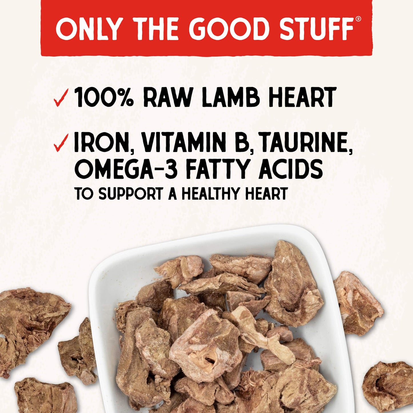 Stella & Chewy's Freeze-Dried Raw Single Ingredient Lamb Heart Treats, 85g Bag 🍁 All In One Marketplace Canada