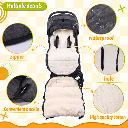 KERHAND Waterproof Winter Stroller Footmuff & Warm Bunting Bag 🍁 All In One Marketplace Canada