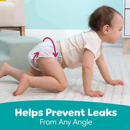 Pampers Diapers - Swaddlers 360 - Size 7, up to 100% Leakproof Comfy Dry Fit, EZ Off Tabs Designed for Easy Changes, Pull On Diaper, 84 Count