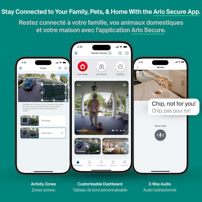 Arlo Essential Security Camera 2K (3rd Gen, 2025 Release) - Wireless Outdoor Camera, Battery Power, Person Recognition, Package Detection, Animated Preview, 1-Month Trial of Secure Plan, 2 Cam, White
