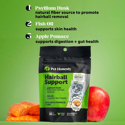 Cat Hairball Support Crunchy & Creamy Chews, Hairball Remedy Treats, Cat Furball Treatment, Supports Skin & Coat, Vitamins for Digestion, Chicken (30-Day Supply) - Available at All In One Marketplace Canada
