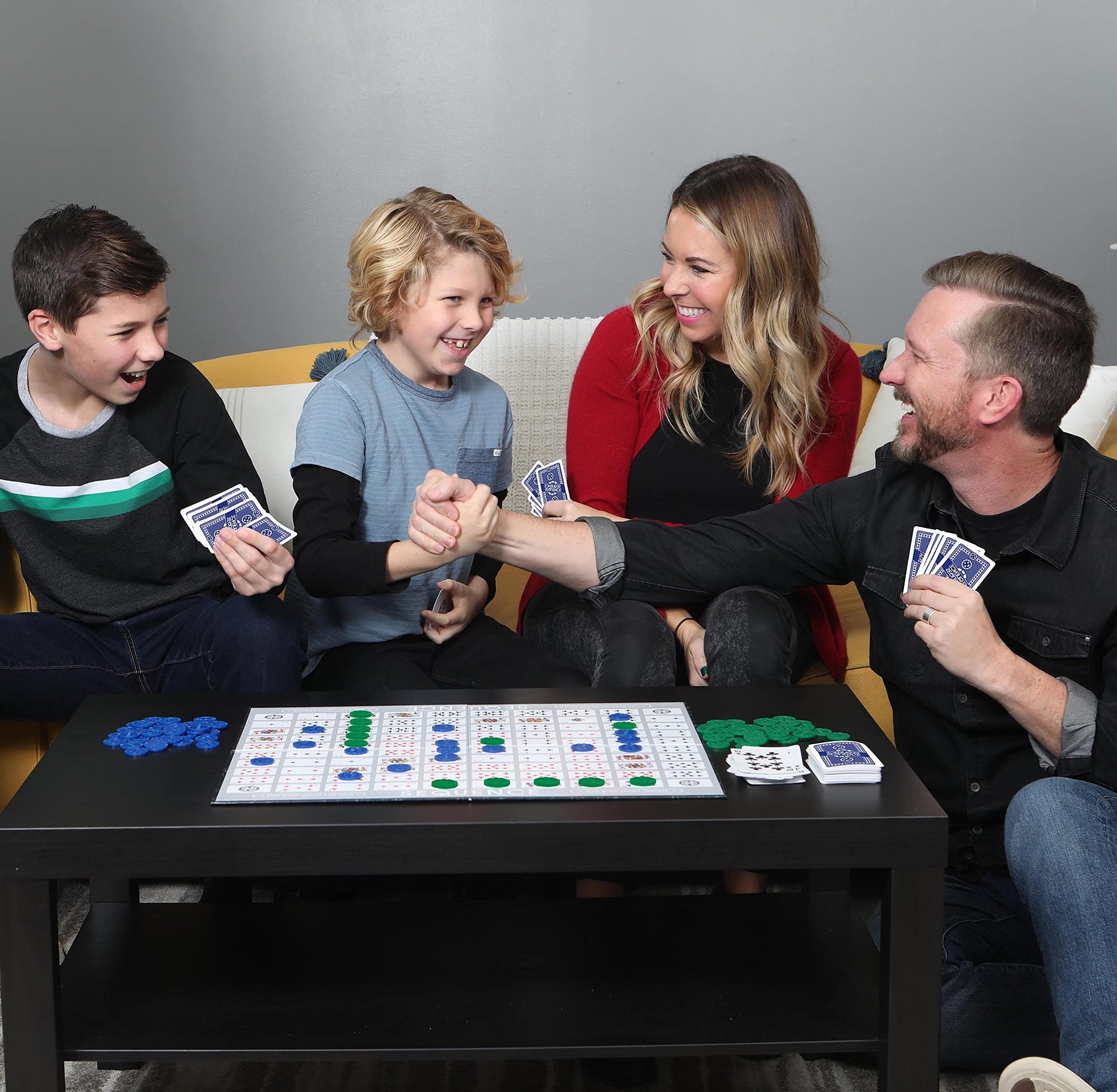 Jax Sequence - Original Sequence Game with Folding Board, Cards and Chips, 10.3" X 8.1" X 2.31"