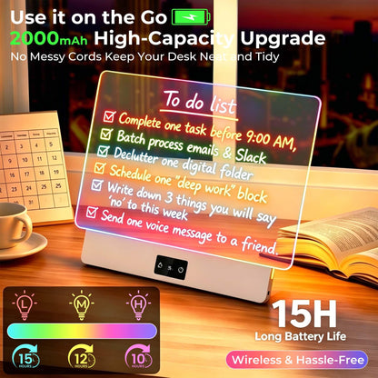 16 Inch Rechargeable LED Drawing Board for Kids, LED Note Board with Colors 🍁 All In One Marketplace Canada