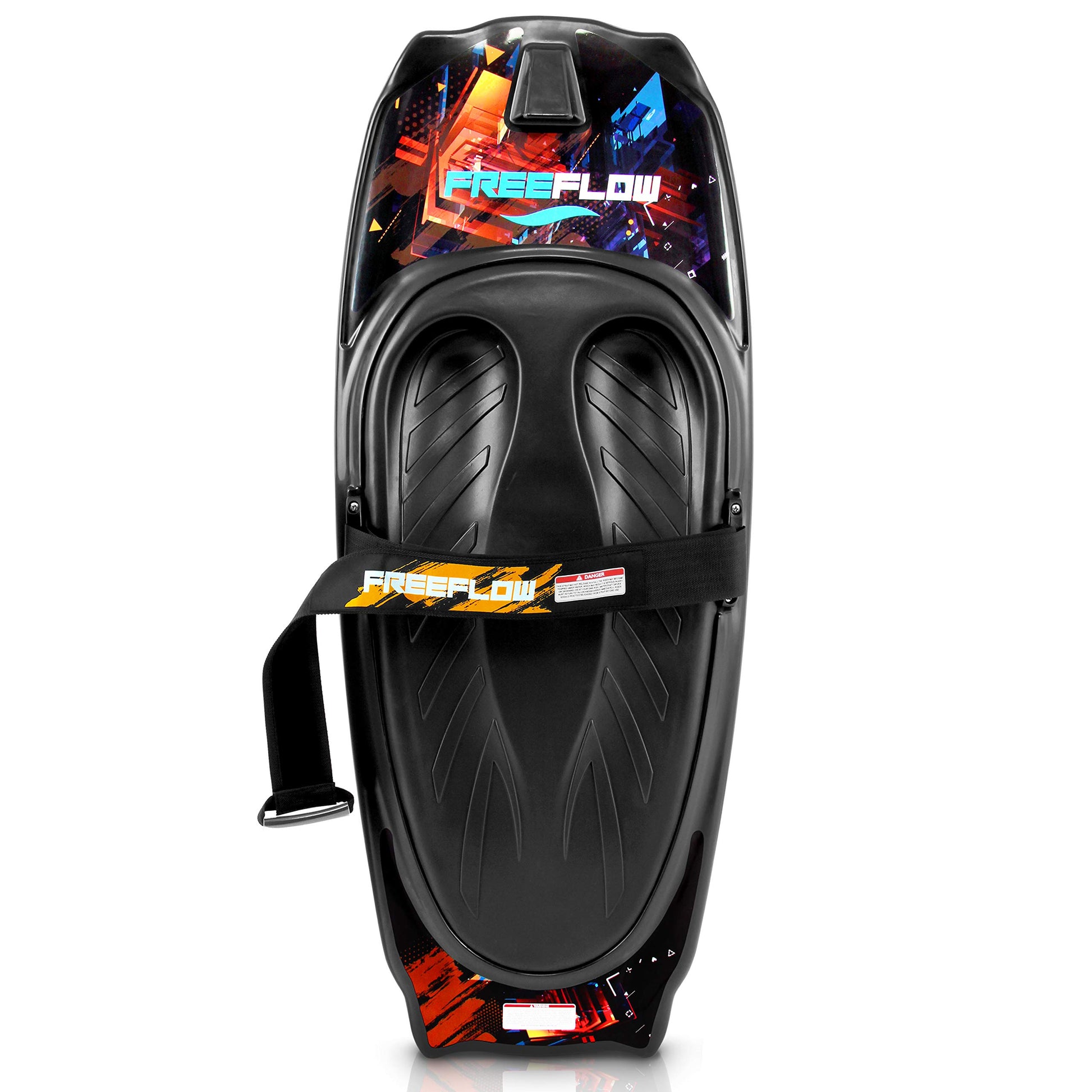 Water Sport Kneeboard with Hook for Kids & Adults, Kneeboard with Strap for Boating, Waterboarding, Kneeling Boogie Boarding, Knee Surfing, (SLKB20), Black/red SereneLife