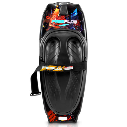 Water Sport Kneeboard with Hook for Kids & Adults, Kneeboard with Strap for Boating, Waterboarding, Kneeling Boogie Boarding, Knee Surfing, (SLKB20), Black/red SereneLife