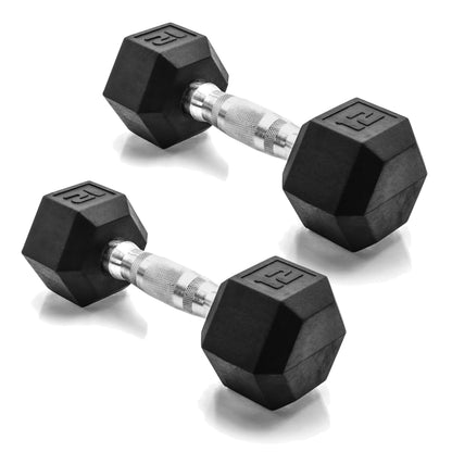 CAP Barbell 12 LB Pair Coated Hex Dumbbell Weight