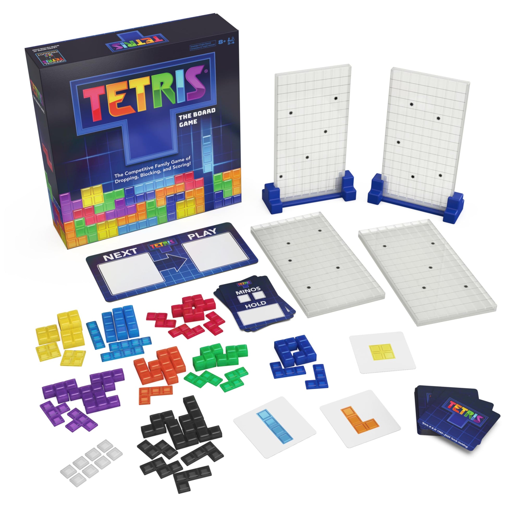 Spin Master Games, Tetris: The Board Game, Play the Classic Puzzle Game Tetris in Real Life, Multiplayer Head-to-Head Puzzle Challenge, 2-4 Players, for Ages 8 & Up Spin Master Games