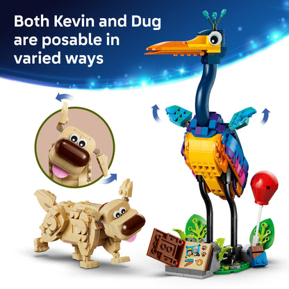 LEGO Disney and Pixar Kevin & Dug Building Toy - 'Up' Movie Set for Girls & Boys, Ages 9+ - Disney Gift for Kids & Fans - Kids Bedroom or Desk Decor - 43290 LEGO
