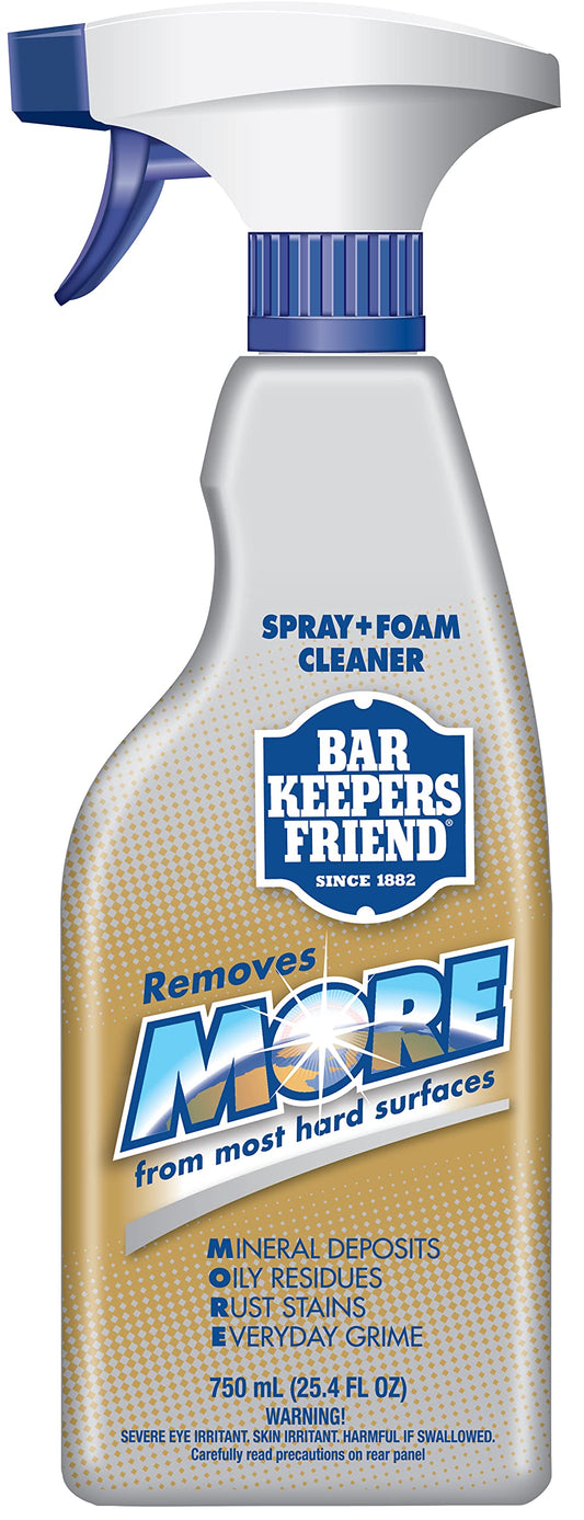 NETTOYANT TOUT USAGE EN MOUSSE ET VAPORISATEUR BAR KEEPERS FRIEND 750 ml