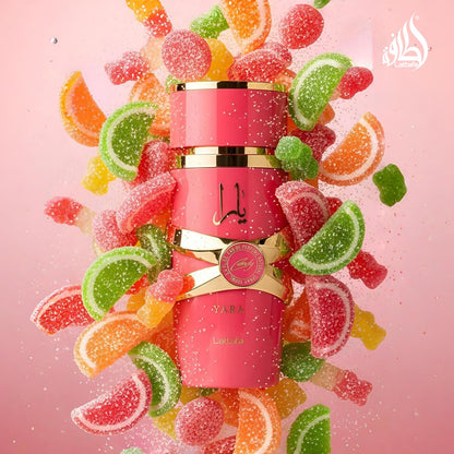 Lattafa Yara Candy for Women Eau de Parfum Spray, 3.4 Ounce / 100 ml
