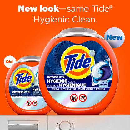 Tide Hygienic Clean Power PODS Laundry Detergent Pacs Original Scent Removes Visible and Invisible Dirt, 45 Count - Available at All In One Marketplace Canada