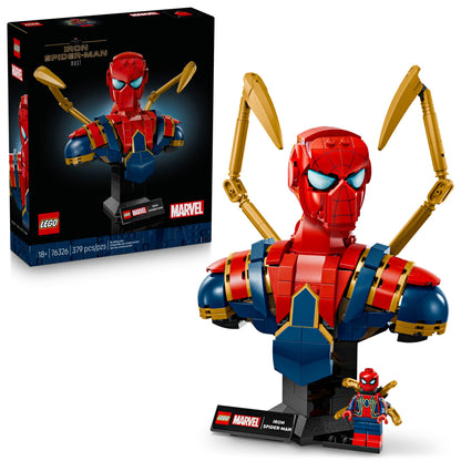 LEGO Marvel Iron Spider-Man Bust Collectible - Building Kit for Adults, Ages 18+ - Includes Iron Spider-Man Minifigure - Collectible Model for Super Hero Fans - Gift for Men and Women - 76326 🍁 All In One Marketplace Canada