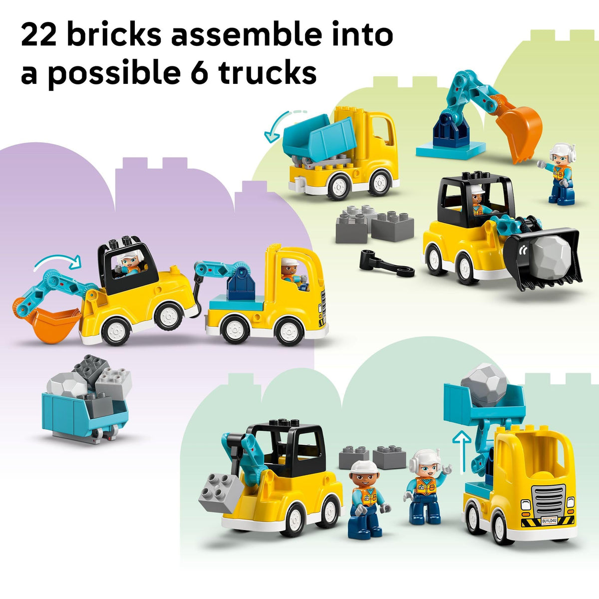LEGO DUPLO Town 3 in 1 Construction Vehicles 10475