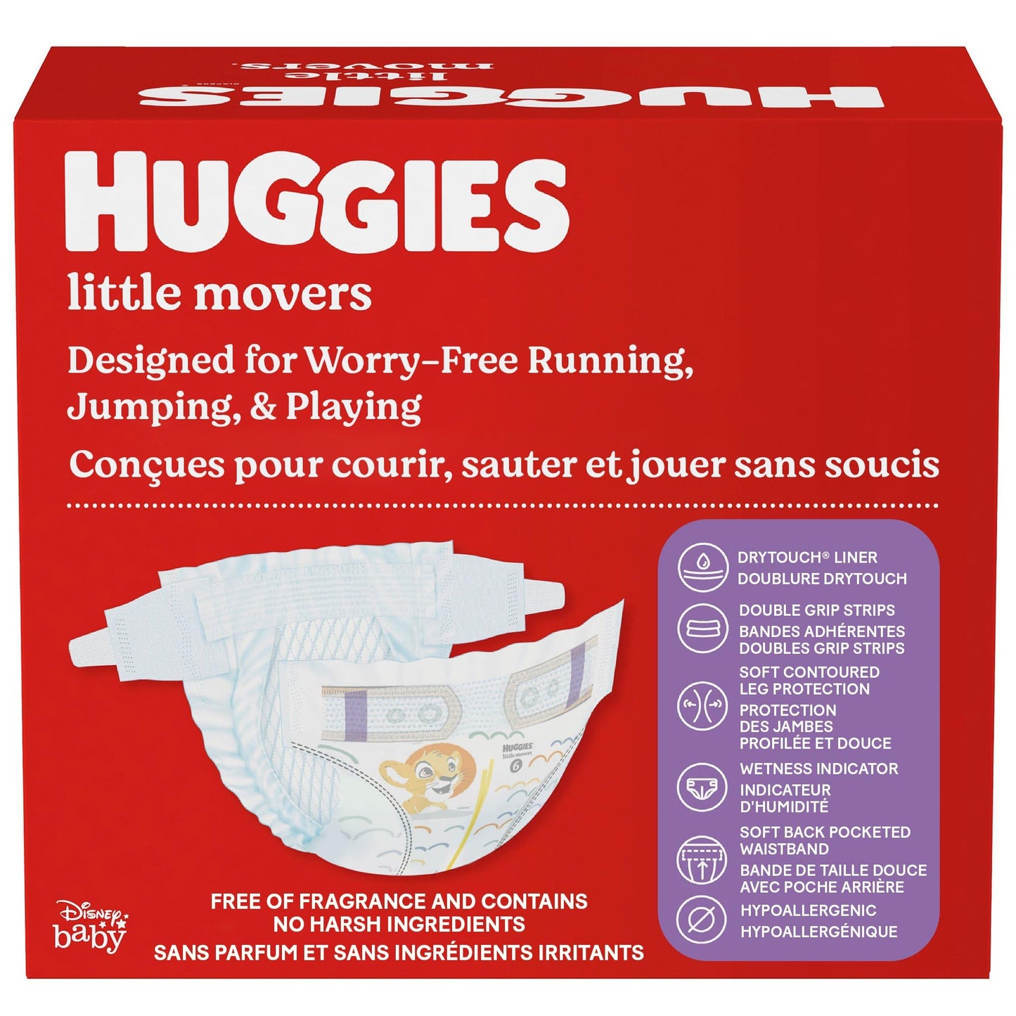 Huggies Size 8 Diapers, Little Movers Baby Diapers, Size 8 (46+ lbs), 76 Count, Packaging May Vary