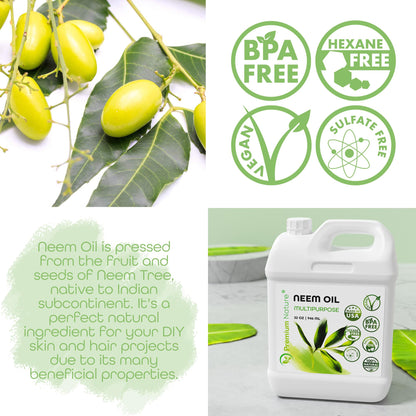 Neem Oil Multipurpose, 100% Natural Neem Oil, Cold-Pressed Unrefined, 946 ml - Available at All In One Marketplace Canada