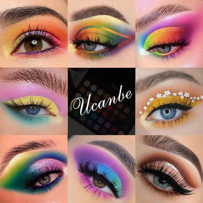 UCANBE Highly Pigmented Eye Makeup Palette, Matte Shimmer Metallic Eyeshadow Pallet Long Lasting Blendable Natural Colors Make Up Eye Shadows Cosmetics Gift Kit - Available at All In One Marketplace Canada