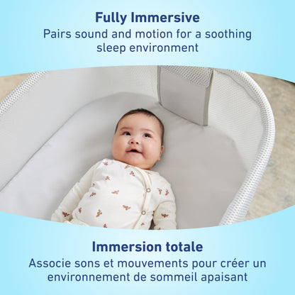 Graco SmartSense Soothing Baby Bassinet & Rocker with Cry Detection Technology, Includes 100% Organic Cotton Sheet, Luna Graco