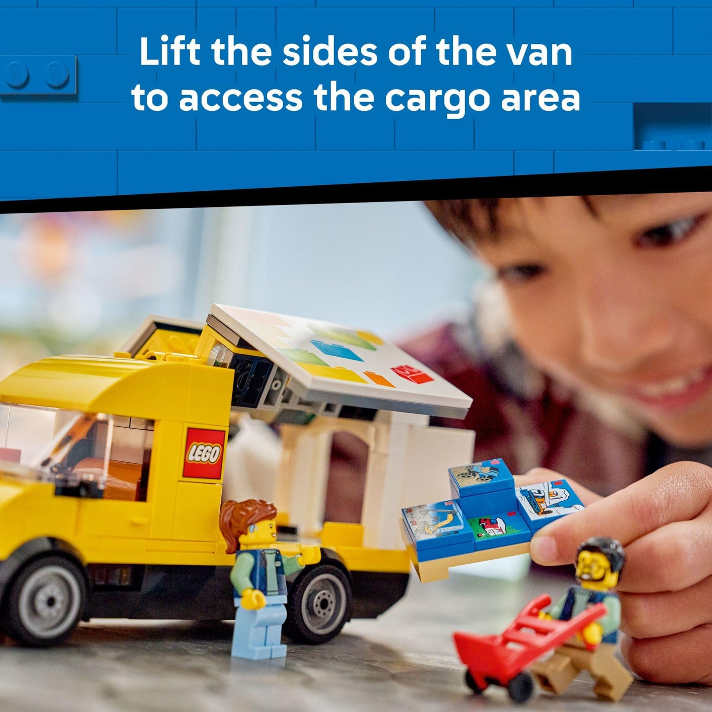 LEGO City: The LEGO Van Building Toy for Kids - Pretend Play Set for Boys & Girls, Ages 6+ - Delivery Van Toy W/2 Minifigures & 4 Mini LEGO Box Elements - Gift Idea for Birthdays - 60500