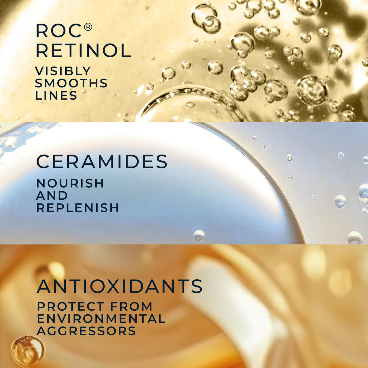 RoC Retinol Correxion line smoothing Night Serum Capsules, Clear, 30 Count