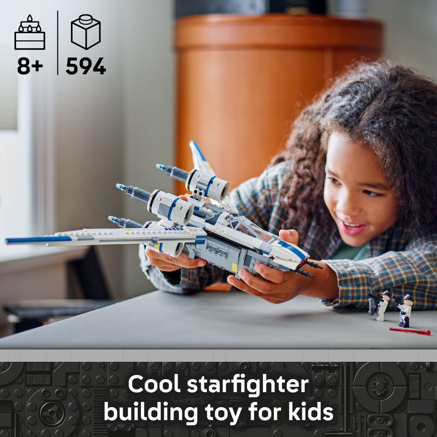 LEGO Star Wars Rebel U-Wing Starfighter Building Set - Includes Cassian Andor, Dedra Meero and K-2SO - Model Action Toy for Andor Fans - Birthday Gift Idea for Boys, Girls, Kids, Ages 8+ - 75399 LEGO