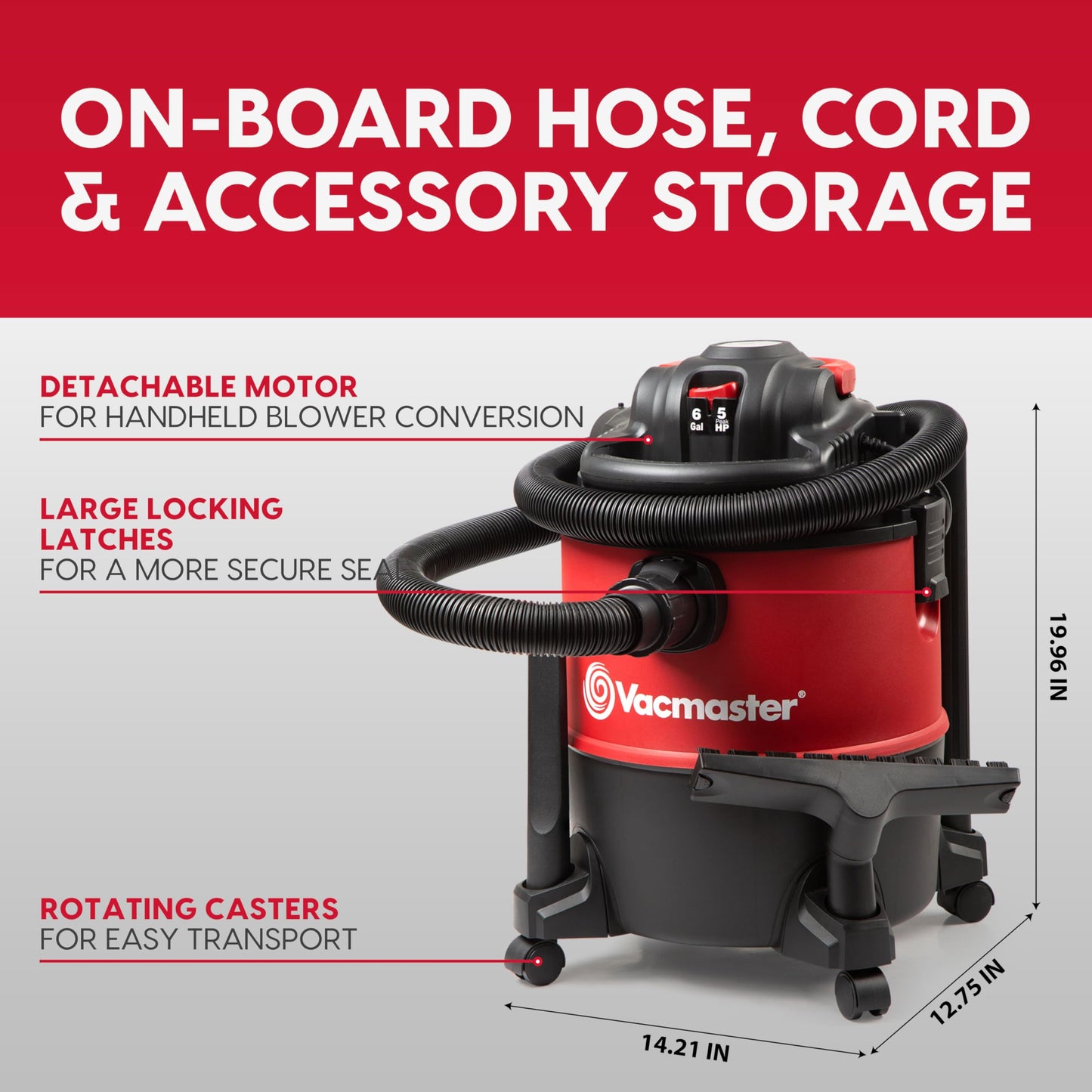 Vacmaster VBVB611PF 1101 6 Gal 5 Peak HP Wet/Dry Vac w. Detachable Blower 🍁 All In One Marketplace Canada