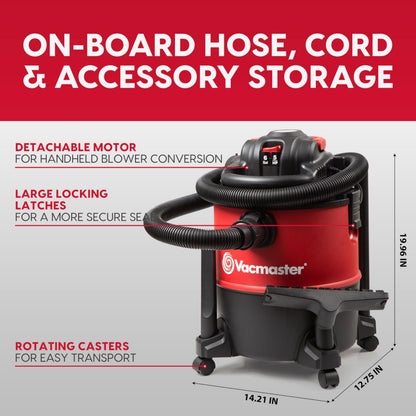 Vacmaster VBVB611PF 1101 6 Gal 5 Peak HP Wet/Dry Vac w. Detachable Blower 🍁 All In One Marketplace Canada