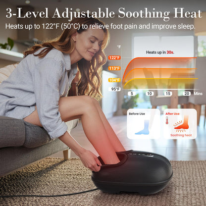 CuPiLo Foot Massager with Heat & Remote for Tired Feet, Up to Size 13 🍁 All In One Marketplace Canada