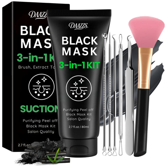 Blackhead Remover Mask: Charcoal Peel Off Face Mask Kit for Pores Deep Cleansing and Purifying – Facial and Nose Mask for All Skin Types with Tools - Available at All In One Marketplace Canada