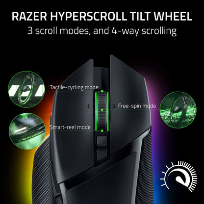 Razer Basilisk V3 Pro Customizable RGB Wireless Gaming Mouse, Black