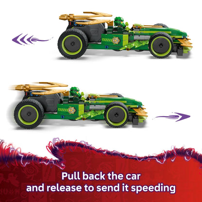 LEGO NINJAGO Lloyd's Pull-Back Race Car Toy - Building Toy for Pretend Play for Boys and Girls, Ages 7+ - Toy Car for Kids with 2 Minifigures - Gift Idea for Birthdays - 71828