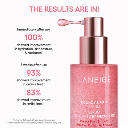 LANEIGE Bouncy & Firm Serum: Korean Slow Aging Collagen Serum with Peptides for Plumping, Firming, & Hydrating - Available at All In One Marketplace Canada