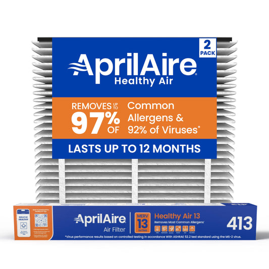 Aprilaire 413 Replacement Filter, Works with Model 4400, 3410 and 2410 Air Purifiers, Pack of 2