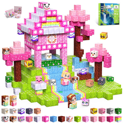 SSAWER Magnetic Blocks, 100PCS Toys Building Blocks Cubes Gifts for Girls 🍁 All In One Marketplace Canada