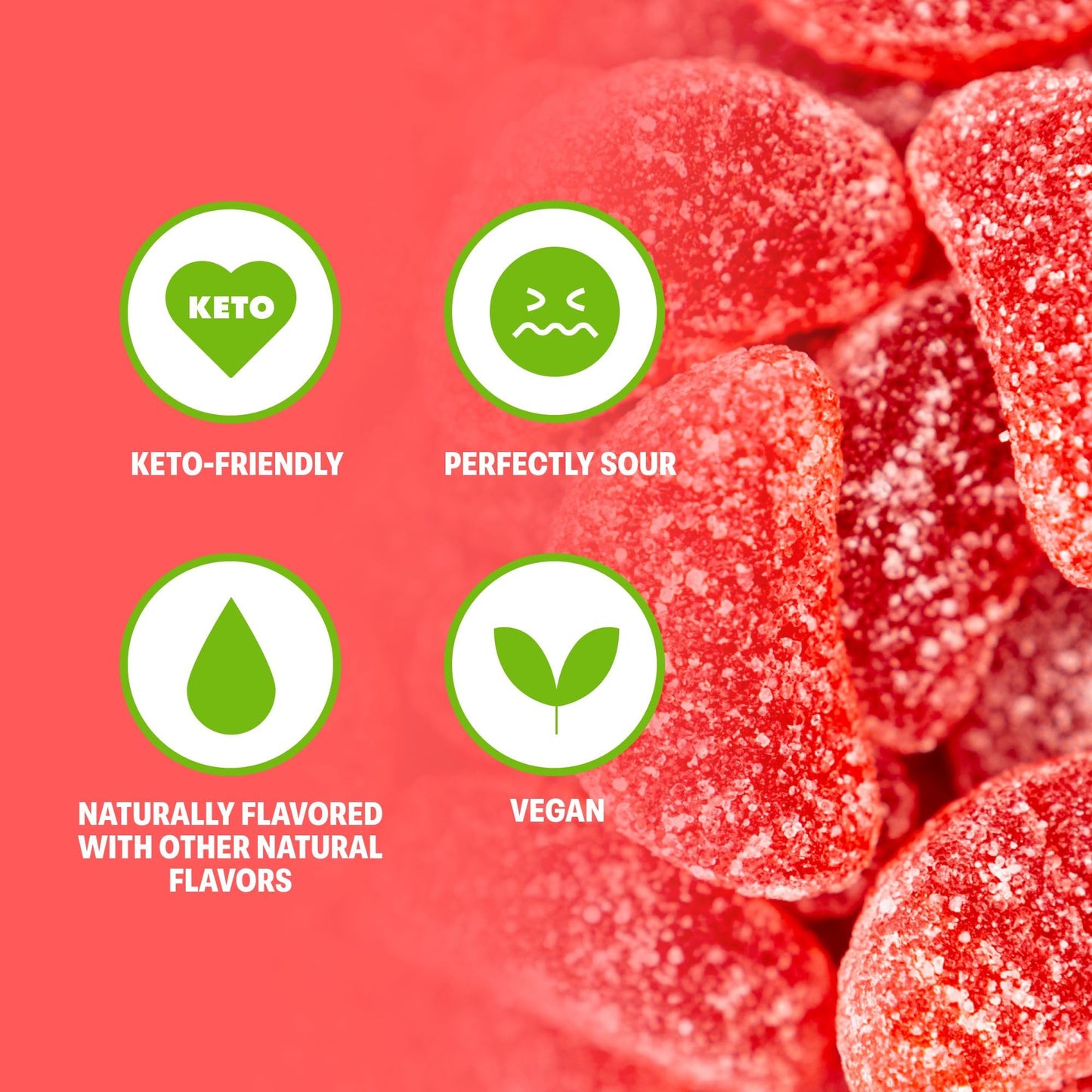 Shameless Snacks Wassup Watermelon Keto Gummies - Low Calorie, Low Carb, Gluten Free (6 Pack)