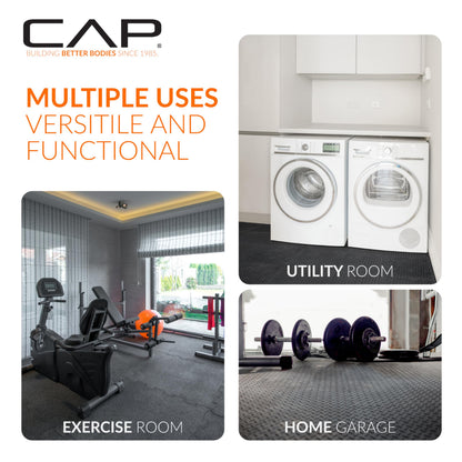 CAP Barbell 1/2-Inch Interlocking EVA Foam Exercise Puzzle Mats - 1 Pack | 24" x 24" x 1/2" | Diamond Pattern 🍁 All In One Marketplace Canada