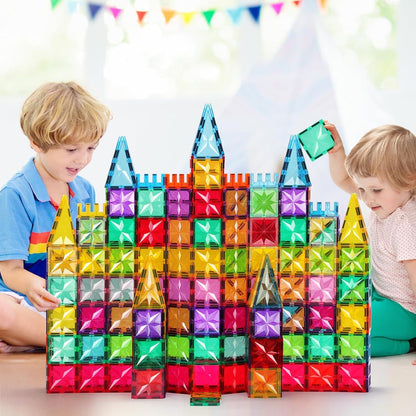 Palano Magnetic Tiles,100PCS Star Magnetic Building Blocks Toy for Ages 3+,Magnetic Tiles for Toddlers Gifts,Montessori Toys,STEM Toys Christmas Toy Gift for Kids Boys and Girls 🍁 All In One Marketplace Canada