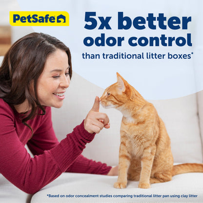 PetSafe ScoopFree Crystal Litter Tray Refills Lavender Crystals, 3-Pack Disposable Tray Includes Leak Protection & Low Tracking Litter Absorbs Odors on Contact,(PAC00-16689)