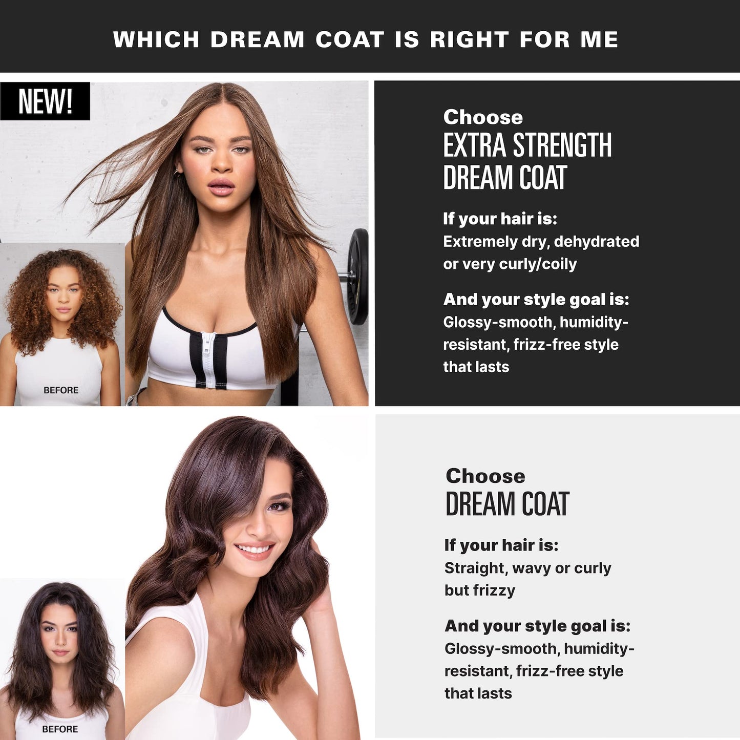 COLOR WOW Extra Strength Dream Coat – Powerful ultra moisturizing, anti humidity treatment for extremely frizz prone hair| glassy smooth, straight + resistant styles up to 3-4 washes - Available at All In One Marketplace Canada