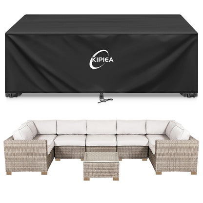 Kipiea Patio Furniture Covers Waterproof Winter, 420D Outdoor Furniture Set Covers, Heavy-Duty Patio Table Covers, No Tears Anti UV No Fading (98" L x 83" W x 36" H) 🍁 All In One Marketplace Canada