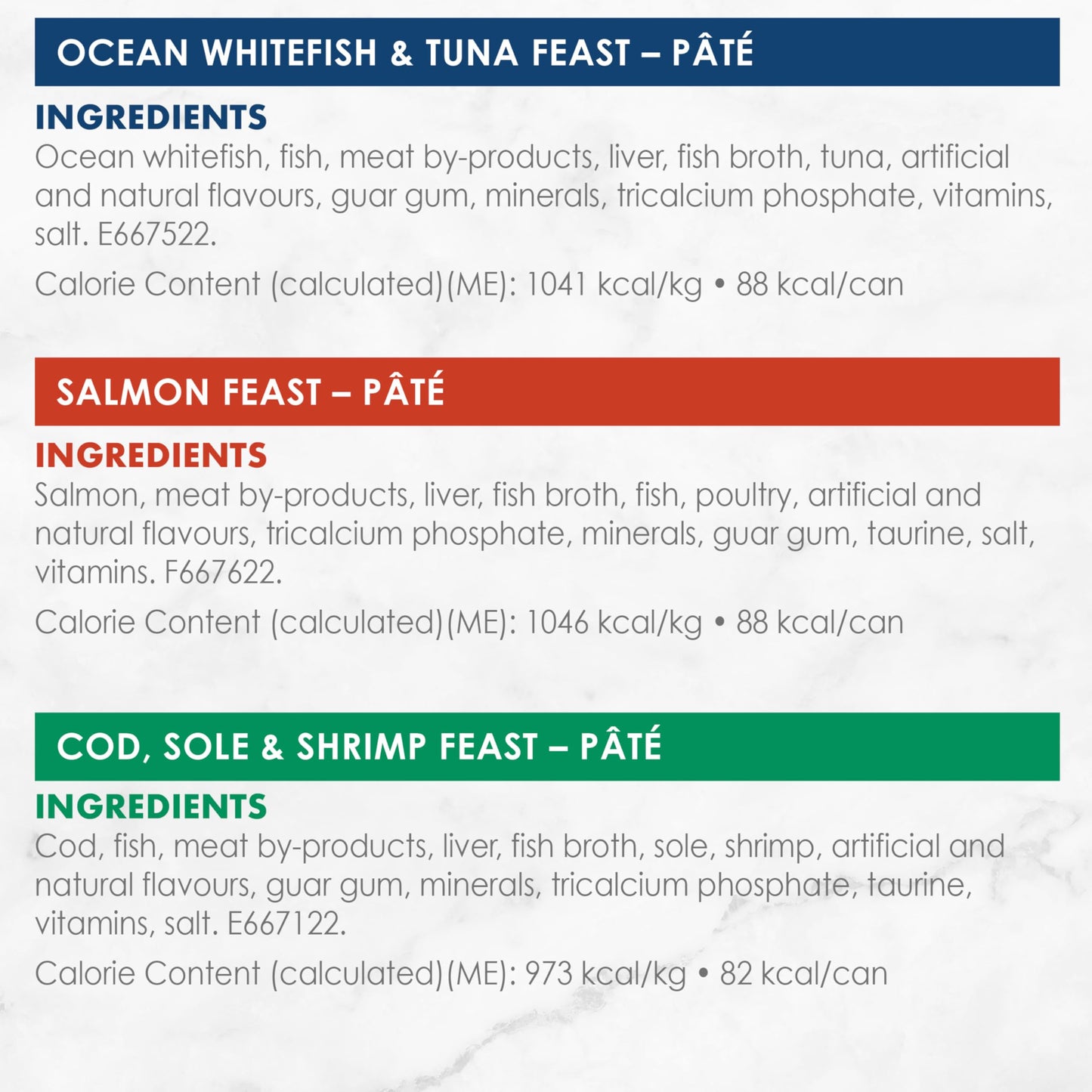 Fancy Feast Seafood Supper Wet Cat Food, Pate Variety Pack 3 Flavours - 85 g Can (24 Pack)