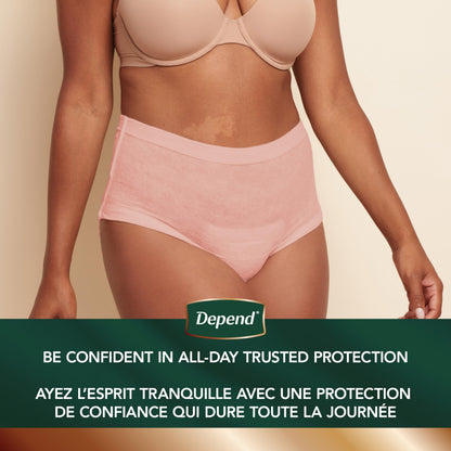 Depend Silhouette Incontinence Underwear for Women, Large, Pink, 20 Count Depend