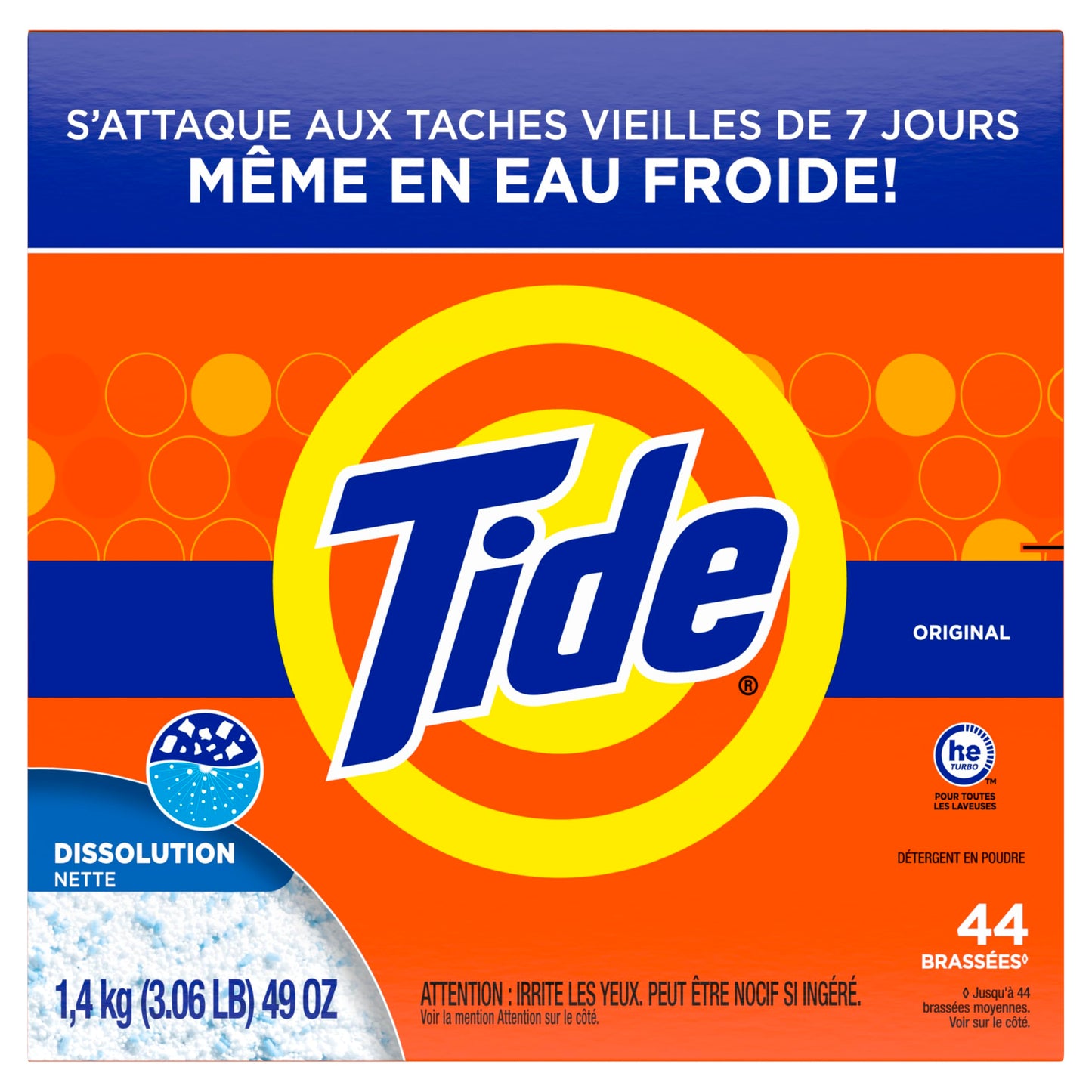 Tide Powder Laundry Detergent, Original Scent, 44 Loads, 1.4 kg - Available at All In One Marketplace Canada