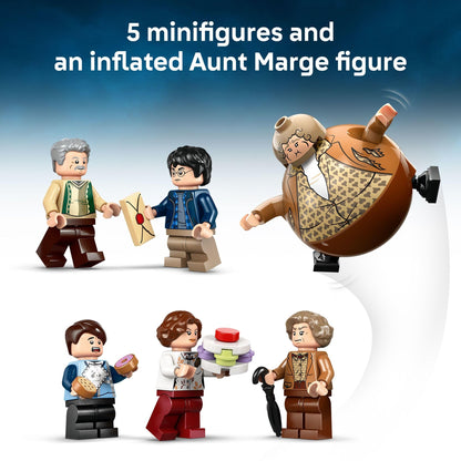 LEGO Harry Potter Privet Drive: Aunt Marge’s Visit Kids Toy - Buildable Book Nook and Room Decor for Boys and Girls, Ages 8+ - Collectible Harry Potter Minifigure - Birthday Gift Idea -76451 LEGO