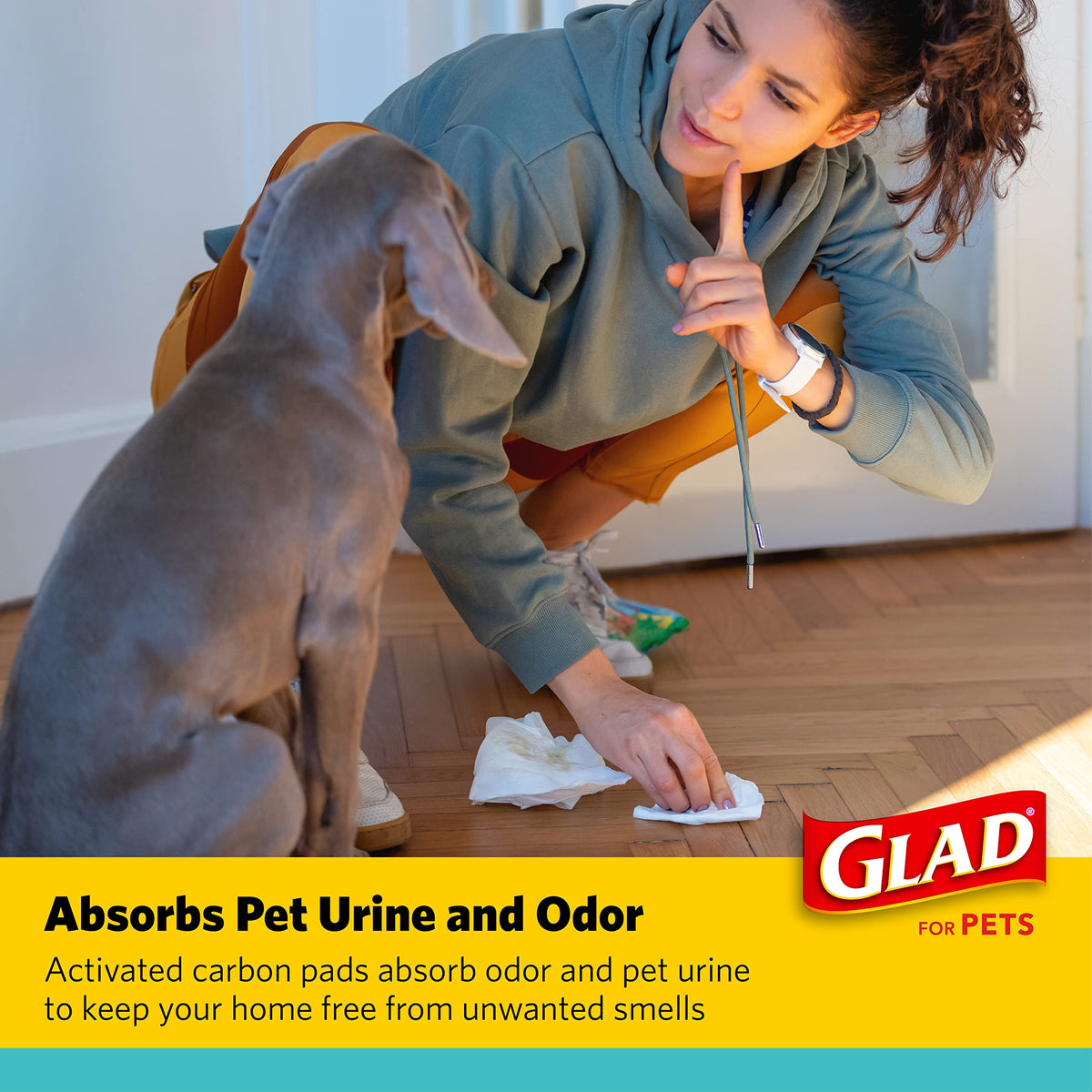 Glad for Pets Black Charcoal Puppy Pads, 17.5 x 23.5 Inch, 120 Count