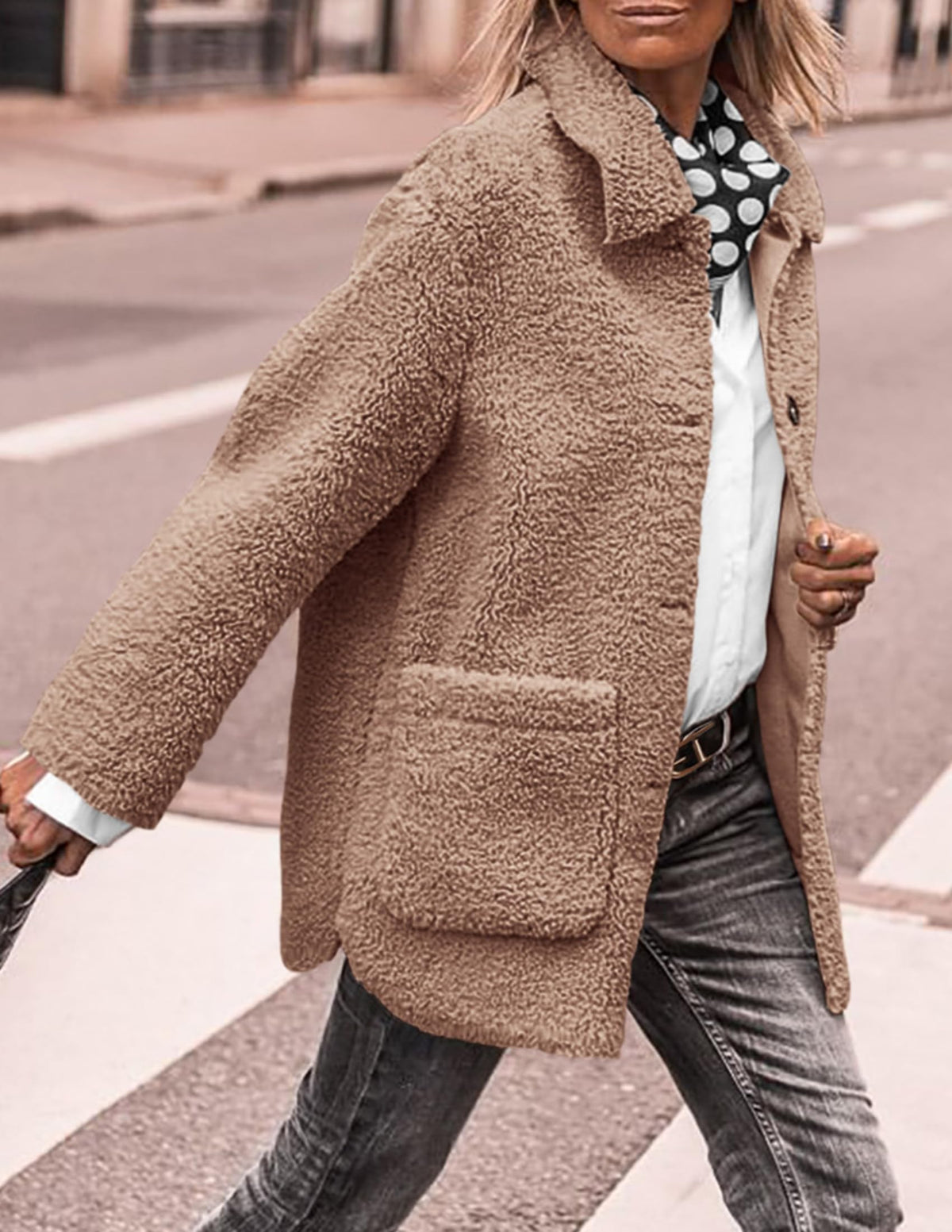 PRETTYGARDEN Women's Fleece Sherpa Coats Winter Outfits Camel,S 🍁 All In One Marketplace Canada