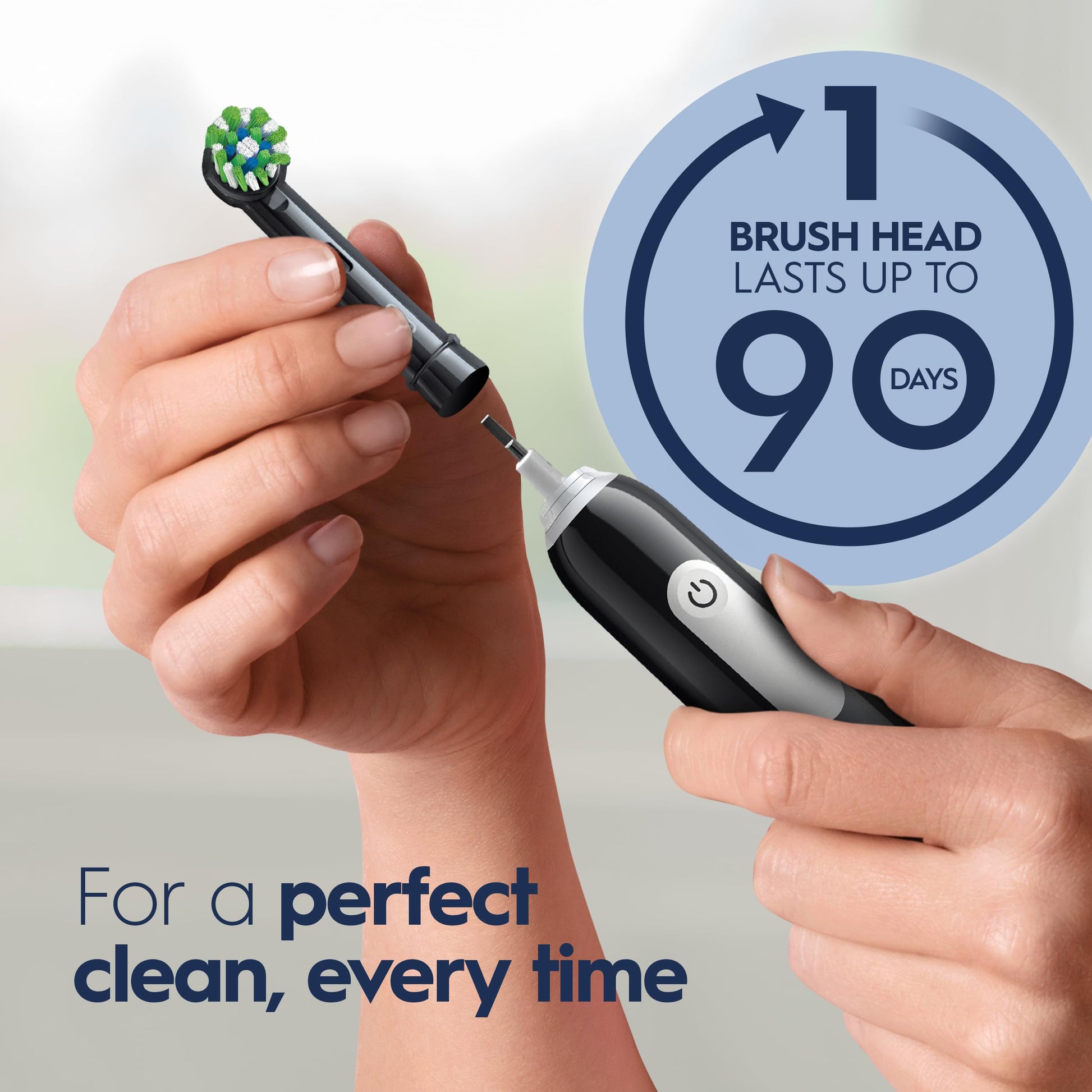 Oral-B Pro 1000 Electric Toothbrush, Black, Rechargeable Power Toothbrush with 1 Brush Head