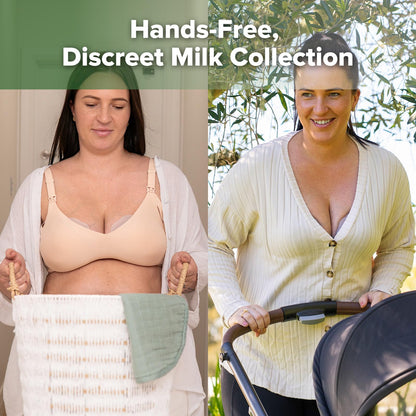 haakaa Petal Soft Silicone Milk Collector丨Discreet Leak-Protection Breast Milk Saver, Reusable Breast Shells Milk Collection Cup for Breastfeeding with Cleaning Brush- 2PCS