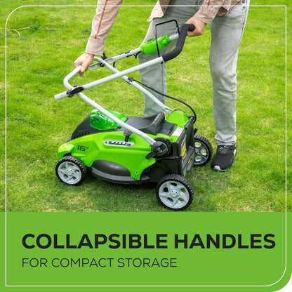 Greenworks 40V 16-inch Cordless Lawn Mower, 4.0 Ah Battery and Charger Included 25242 - Available at All In One Marketplace Canada