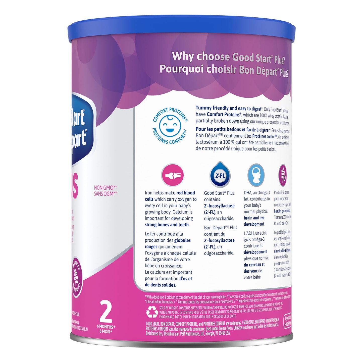 Good Start Plus 2 Baby Formula Powder – Stage 2 for Babies 6+ Months with Iron, Calcium, DHA & Probiotics, 1.02kg